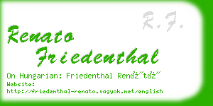 renato friedenthal business card